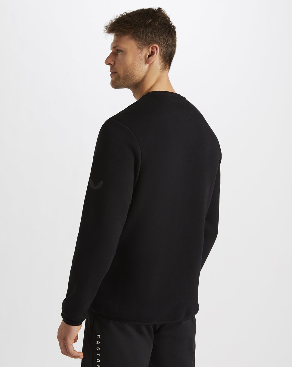 Black Pro Tek Fleece Sweatshirt