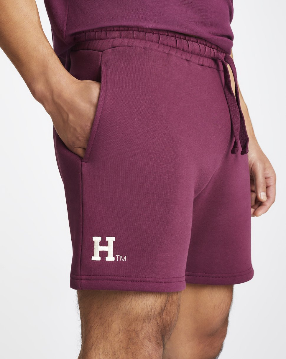 Burgundy Castore x Harvard Shorts