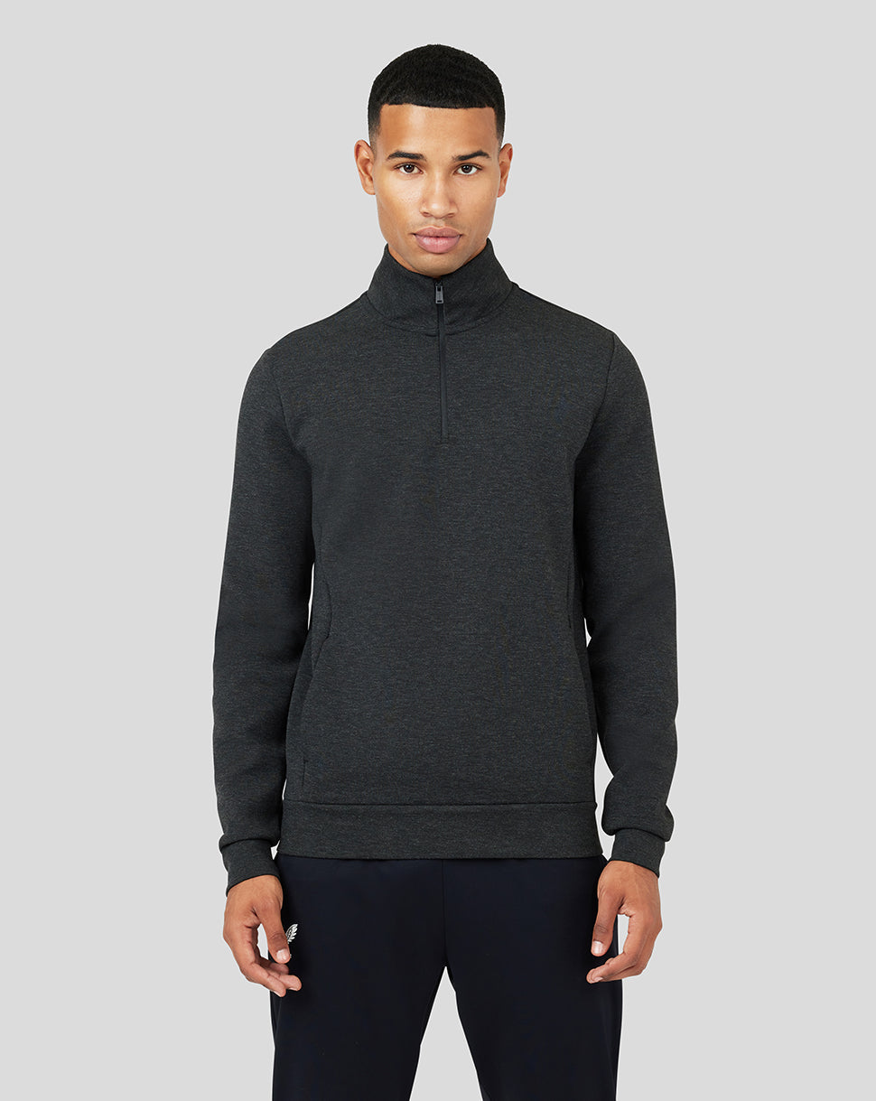 Men&#39;s black 1/4 zip sweater