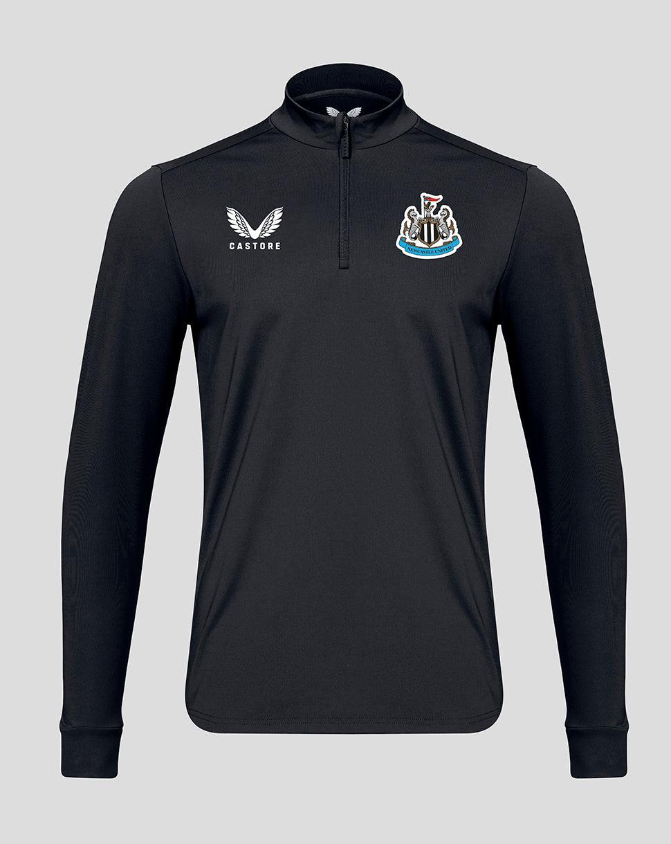 Black Newcastle United 1/4 zip training  top